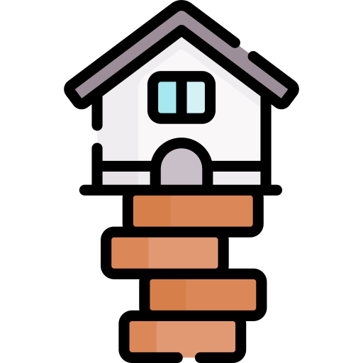 slef build house on top of bricks
